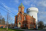 North Ridgeville City Hall with water tower